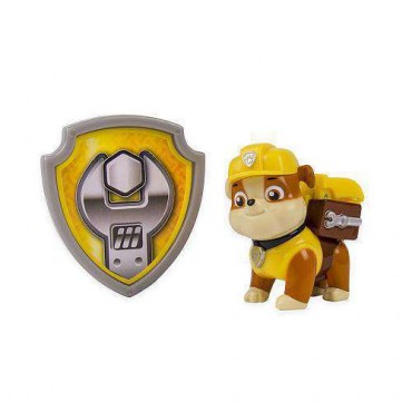 Paw Patrol Action Pack & Badge Rubble Figure